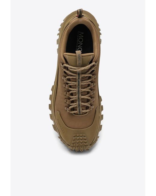 MONCLER X ROC NATION Brown Trailgrip Low-Top Sneakers for men