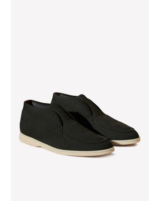 Loro Piana Open Knitted Walk Ankle Boots in Black for Men | Lyst