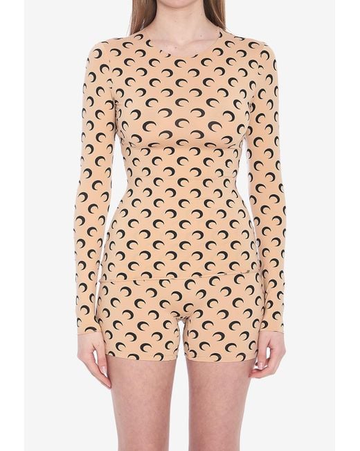 MARINE SERRE Multicolor Moon Jersey Top