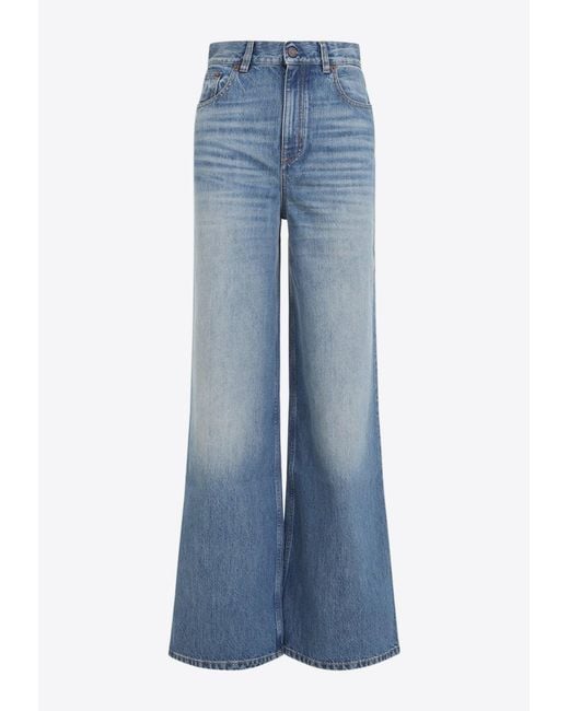 Chloé Blue Washed Flared Jeans