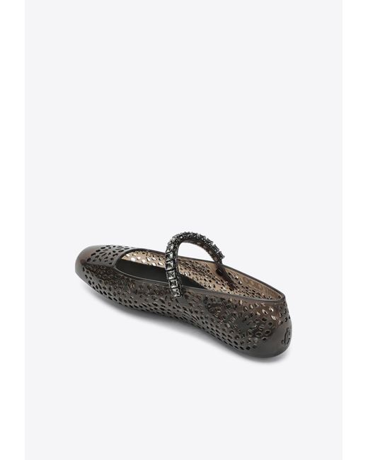 Jimmy Choo White The Jelly Ballet Flats