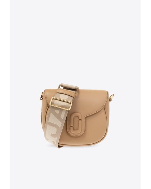 Marc Jacobs Natural The Small J Marc Leather Saddle Bag