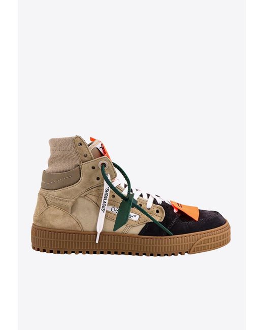 Off-White c/o Virgil Abloh Brown Off-Court 3.0 High-Top Sneakers for men