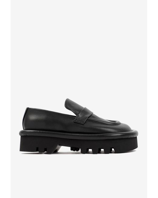 JW Anderson Bumper Chunky Loafers In Leather in Black Lyst