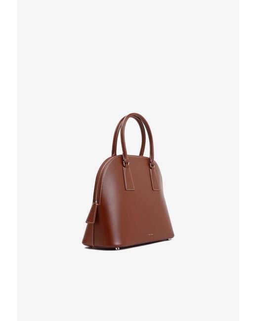 The Row Brown Nina Leather Shoulder Bag