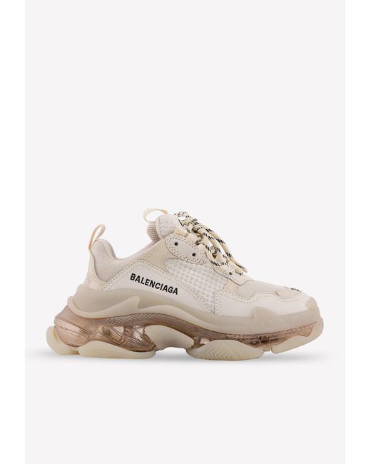 balenciaga white triple s clear sole