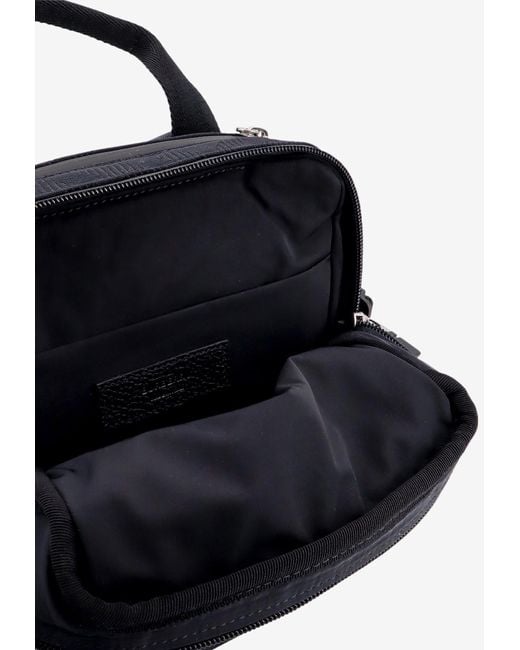 Burberry Blue Tonal Check Motif Messenger Bag for men