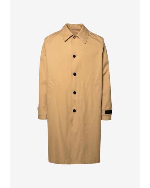Versace Natural Barocco Panel Trench Coat for men