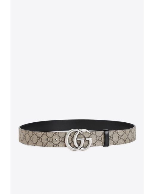 Gucci White GG Marmont Reversible Monogram Belt for men