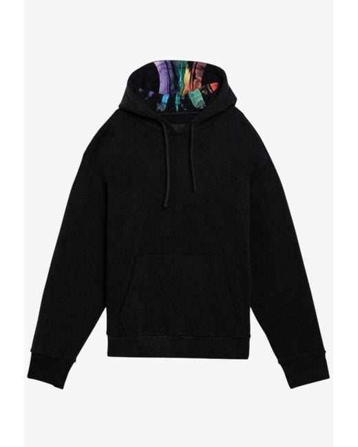 Givenchy Black Printed Hooded Sweatshirt for men