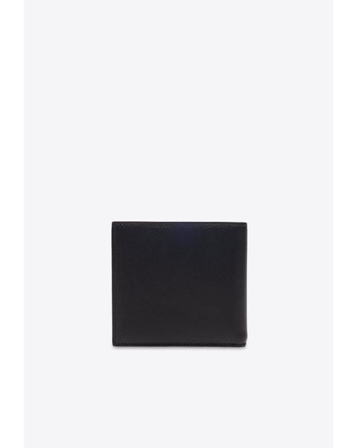 Alexander McQueen White Bi-Fold Leather Wallet With Logo-Print for men