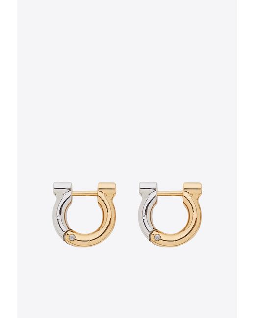 Ferragamo Gancio Stud Earrings in White | Lyst