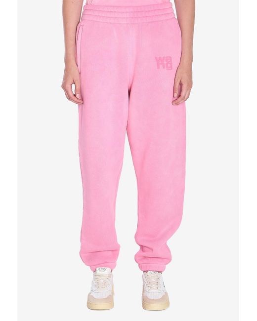 Alexander Wang Pink Essential Terry Classic Sweatpant
