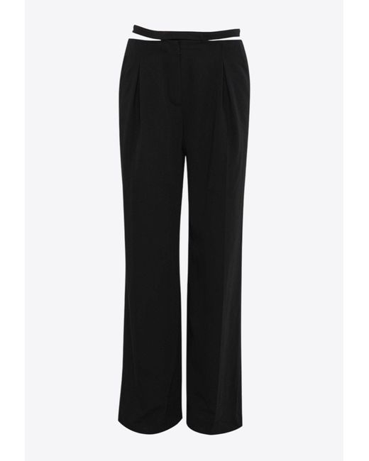 Mossman Black In Formation Wide-Leg Pants