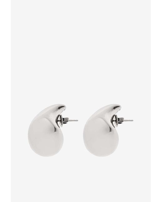 Bottega Veneta Natural Small Drop-Shaped Earrings