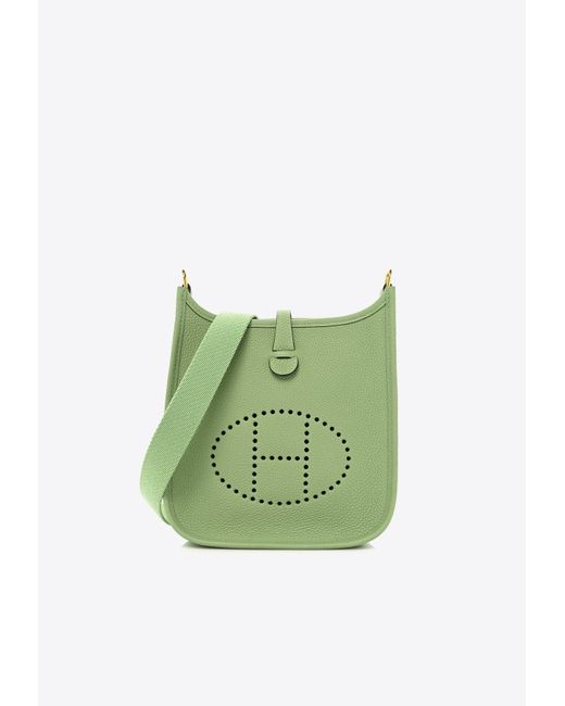 Hermès Green Evelyne Tpm In Vert Criquet Taurillon Maurice With Gold Hardware