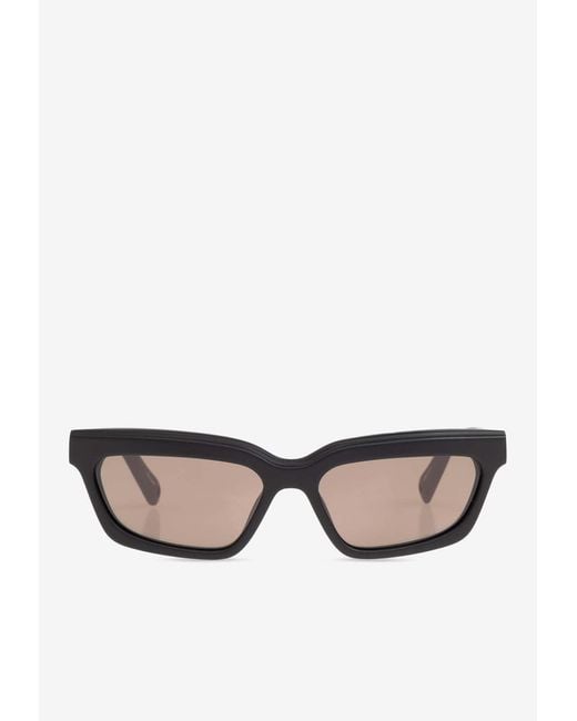 Jacquemus Gray Logo Print Square Sunglasses