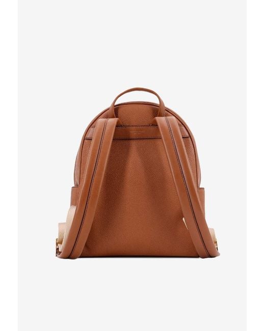 Michael Kors Brown Medium Bex Leather Backpack