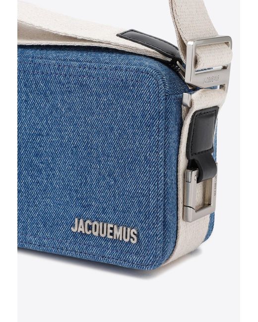 Jacquemus White Le Cuerda Horizontal Denim Shoulder Bag for men