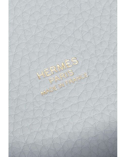 Hermès Picotin 18 Bleu Pale Taurillon Clemence With Gold Hardware
