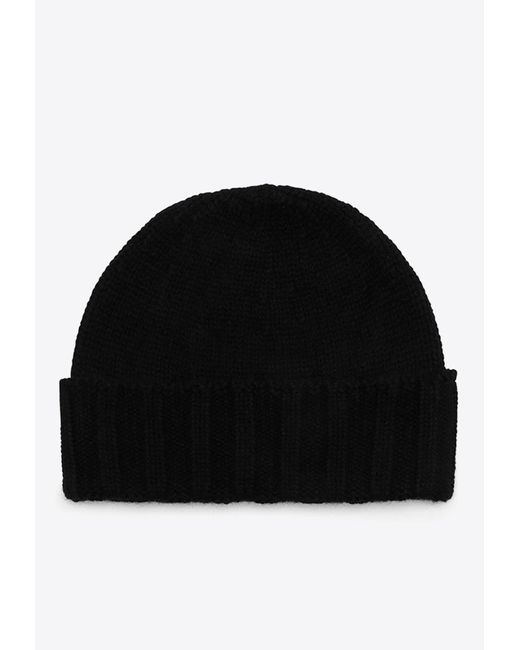 Drumohr Ribbed Knit Cashmere Beanie in Black for Men Lyst