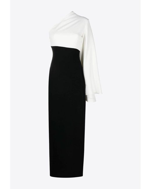 Solace London White Elisa One-Shoulder Maxi Dress