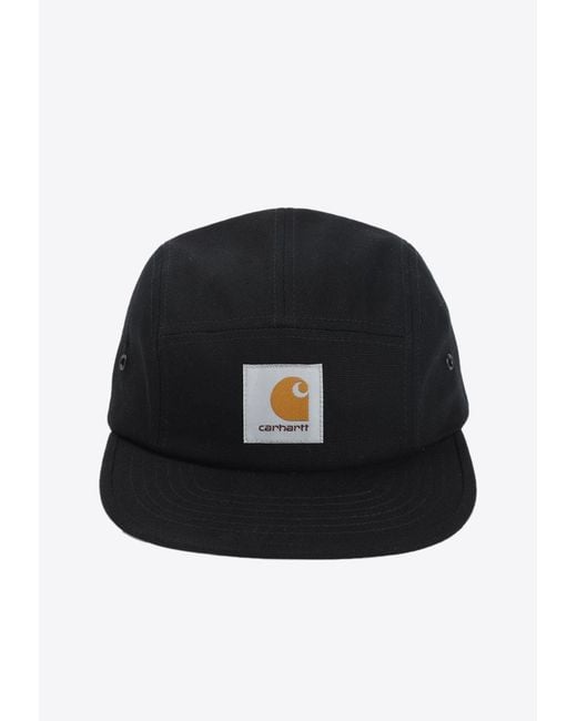 Carhartt Black Backley Logo-Patch Cap for men