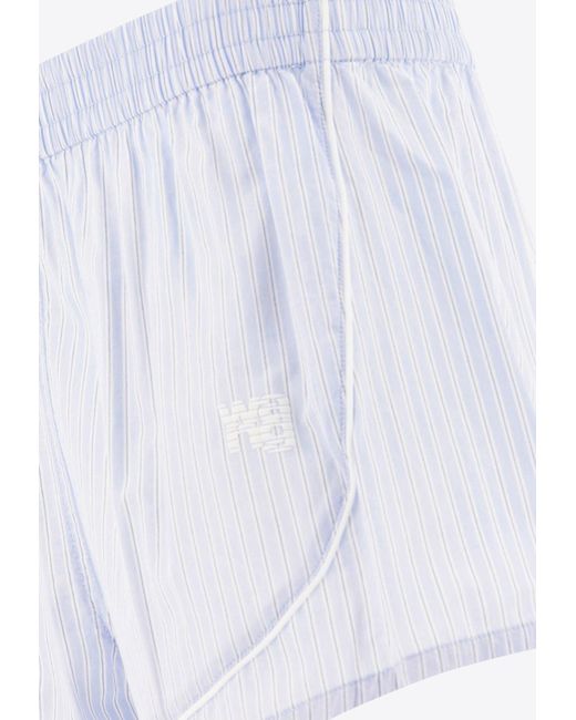 Alexander Wang White Elasticated Mini Shorts