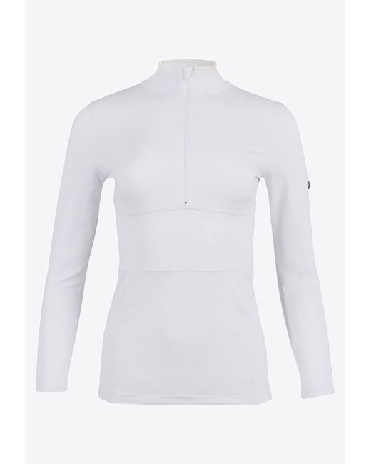Jet Set White Ginger Half-Zip Base Layer Top