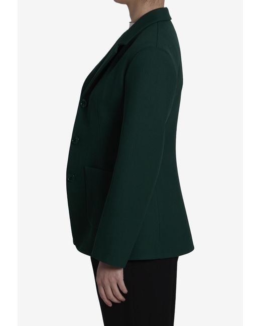 Loewe Black Single-Breasted Wool Blazer