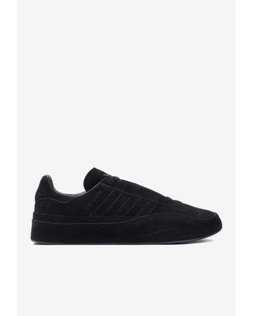 Adidas Black Y-3 Gazelle Low-Top Sneakers for men