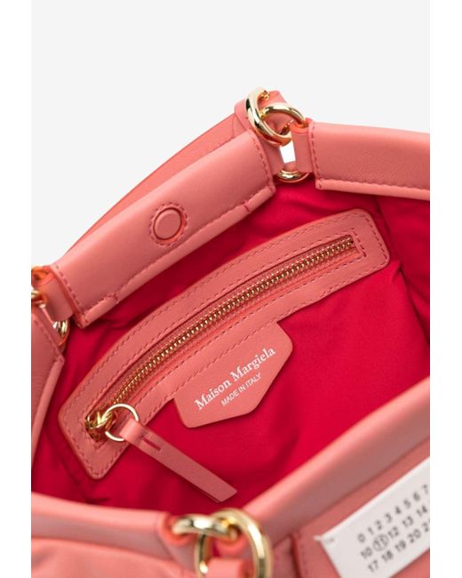 Maison Margiela Pink Small Glam Slam Leather Tote Bag