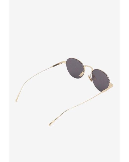Céline Gray Round-Frame Logo Sunglasses for men