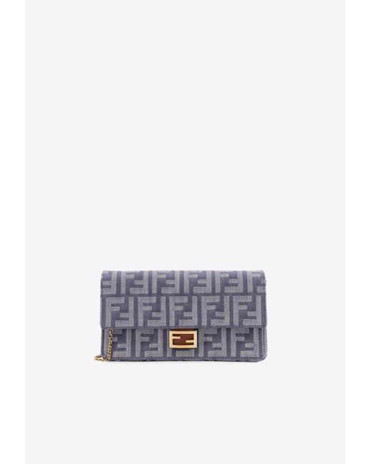 Fendi White Monogram Clutch Bag