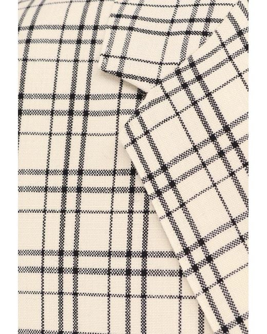 AMI Natural Madras Check Single-Breasted Blazer for men