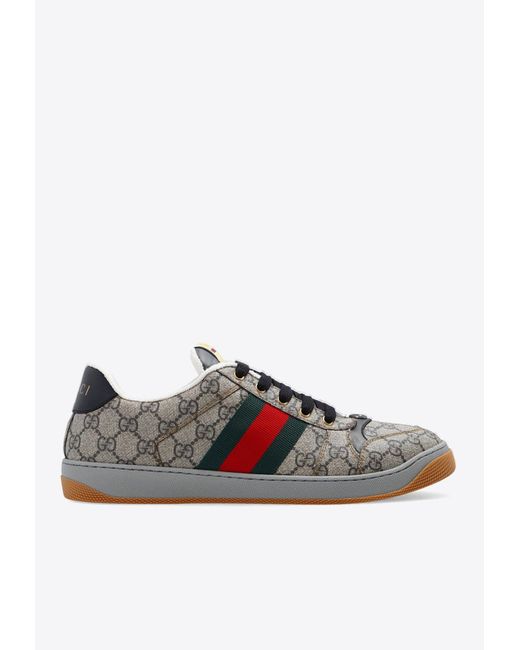 Gucci Screener Monogram Low-top Sneakers in White for Men | Lyst