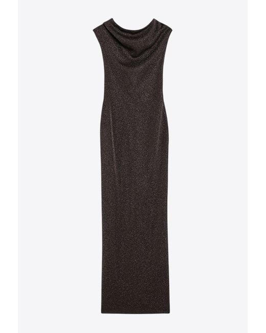 【関税＆送料込み】Max Mara Brown Dress In And Lurex Yarn Viscose and lurex yarn dress, brown | 