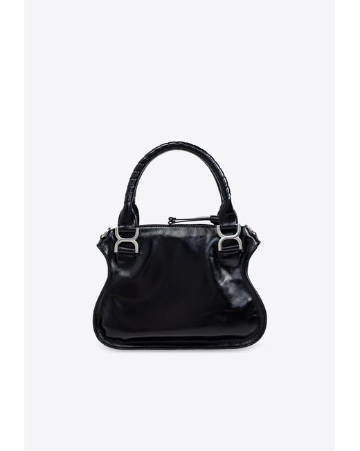 Chloé Blue Small Marcie Leather Shoulder Bag