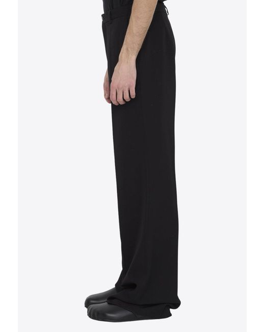 Balenciaga Black Straight-Leg Tailored Pants for men