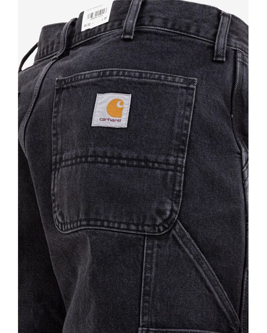 Carhartt Blue Double Knee Denim Shorts for men