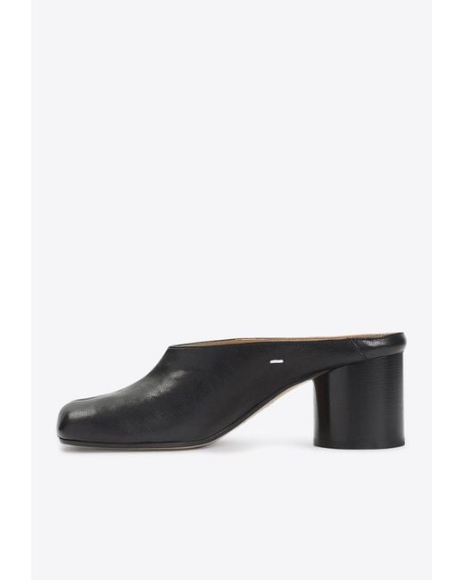 Maison Margiela Black Tabi 60 Leather Mules