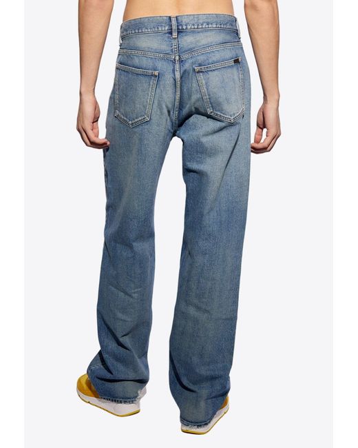 Saint Laurent Blue Charlotte Baggy Jeans for men