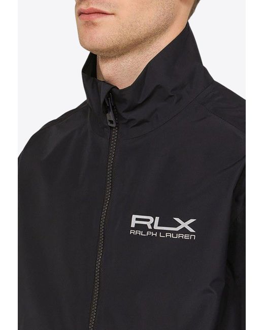 Polo Ralph Lauren Black Rlx Zip-Up Bomber Jacket for men