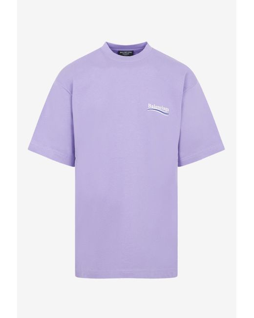 Balenciaga Purple Political Campaign Oversized T-shirt for men