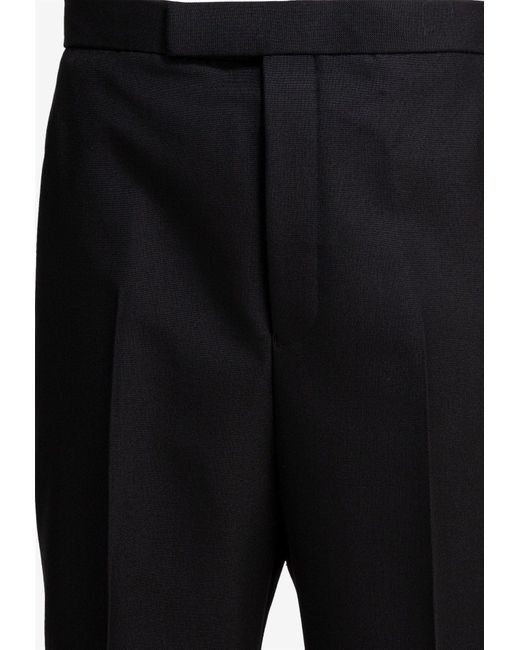 Thom Browne Black Straight-Leg Tailored Pants for men