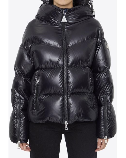 Moncler Huppe Short Down Jacket in Black | Lyst