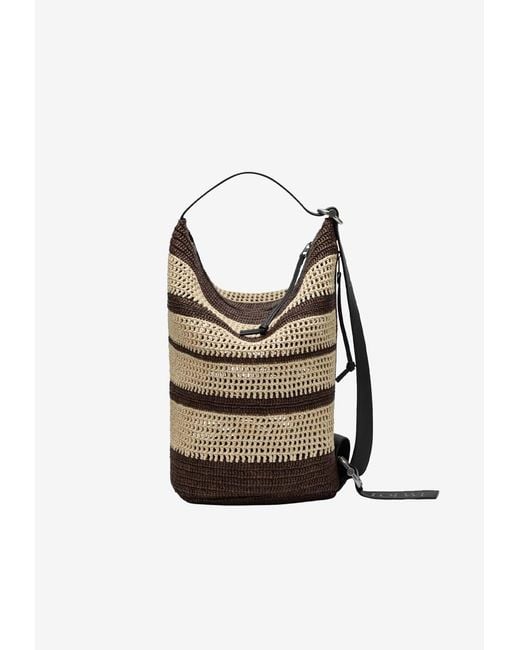 Loewe Multicolor Raffia Loop Bucket Bag for men