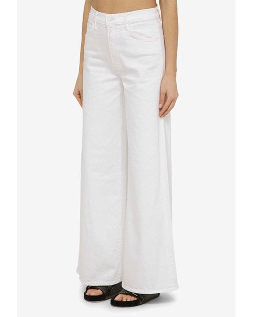 Mother White Undercover Flared Jeans
