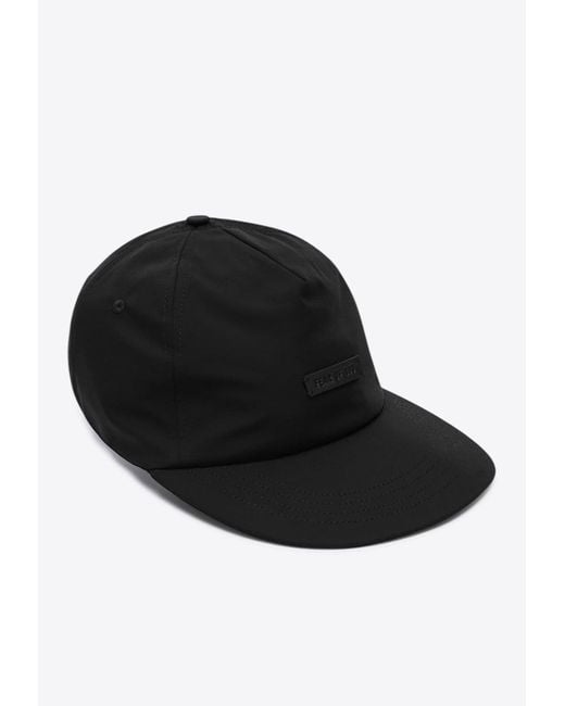 Fear Of God Black Logo Label Baseball Cap for men