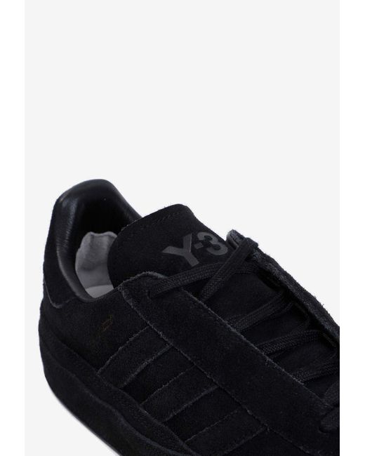Adidas Black Y-3 Gazelle Low-Top Sneakers for men